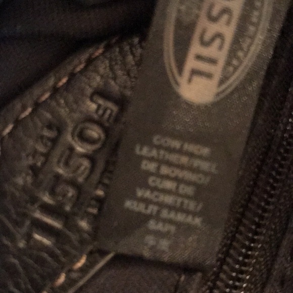 VINTAGE FOSSIL LEATHER CROSSBODY BAG - Picture 13 of 13